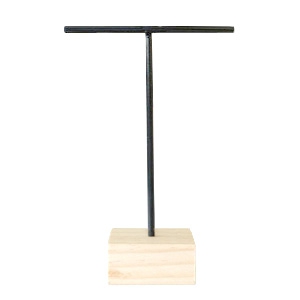 Schmuck Display T-Form Ohrringe mit Holz St&auml;nder Schwarz-Holz