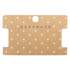 Karten f&uuml;r Schmuck "Handmade" Brown