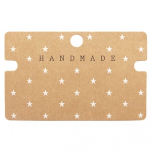 Karten f&uuml;r Schmuck "Handmade" Brown
