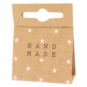 Karten f&uuml;r Schmuck "Handmade" Brown