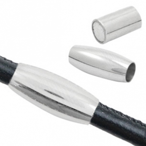 Zubeh&ouml;r aus Stainless Steel - Rostfreiem Stahl Magnetverschluss &Oslash;3mm Antik silber