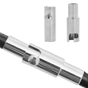 Zubeh&ouml;r aus Stainless Steel - Rostfreiem Stahl Magnetverschluss &Oslash;2mm Antik silber