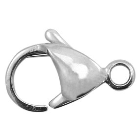 Zubeh&ouml;r aus Stainless Steel - Rostfreiem Stahl Karabinerverschluss 15mm Antik silber