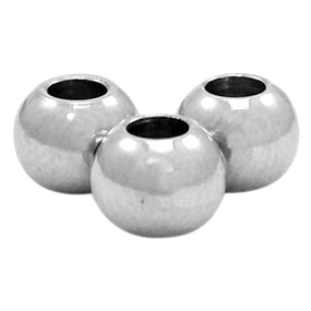 Perlen aus Stainless Steel - Rostfreiem Stahl 3mm Antik silber