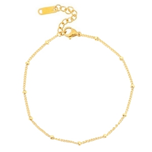 Fussketten Stainless Steel Kugel Gold