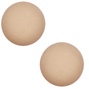 12 mm classic Polaris Elements Cabochon matt Taupe brown