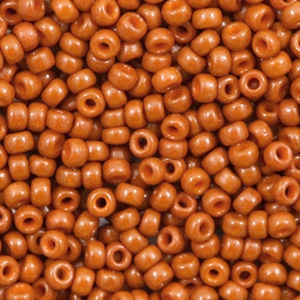 Miyuki 8/0 Rocailles Duracoat opaque persimmon brown 8-4458