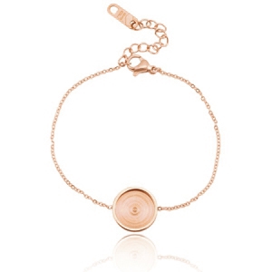 Armband Polaris Steel f&uuml;r 12mm Cabochon Rosegold