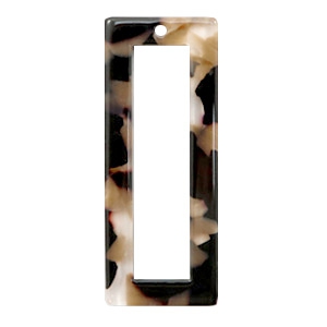 Anh&auml;nger Resin Rechteck 40x16mm Mixed brown