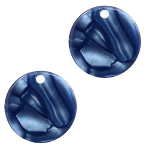Anh&auml;nger Resin rund 12mm Dark blue