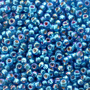 Miyuki 11/0 Rocailles Silverlined AB capri blue 11-1025