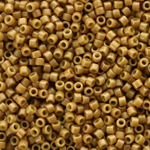 Miyuki Perlen 11/0 delica's Duracoat opaque dyed toast yellow DB-2110
