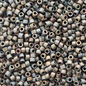 Miyuki Perlen 11/0 delica's Metallic matte silver gray DB-307