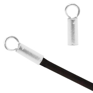 Zubeh&ouml;r 925 Silber Endkappen 1mm Silber