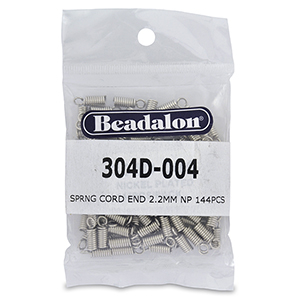Spring Cord end 2.2mm Beadalon Silber