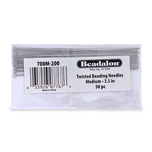 Twisted Needle Asian Medium 50pcs Beadalon Silber