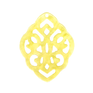 Anh&auml;nger aus Resin Rhombus Barock Sunshine yellow