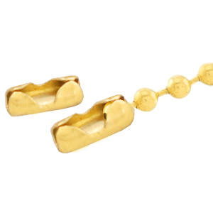 Zubeh&ouml;r aus Stainless Steel - Rostfreiem Stahl Verschluss f&uuml;r Ballchain 1.4mm Gold