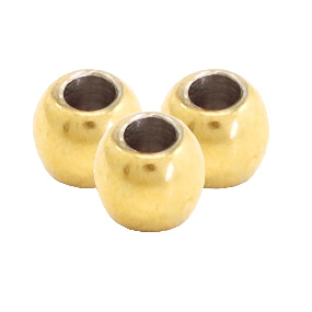 Perlen aus Stainless Steel - Rostfreiem Stahl 3mm Gold