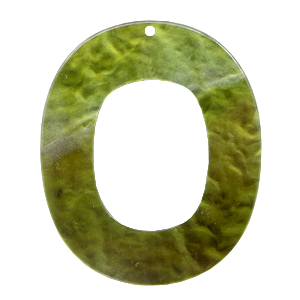 Anh&auml;nger aus Resin oval 48x40mm Olive green