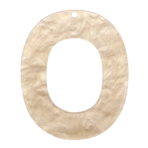 Anh&auml;nger aus Resin oval 48x40mm Light semolina beige