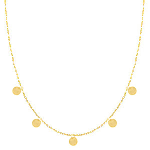 Stainless Steel - Rostfrei Stahl Kette Coins Gold