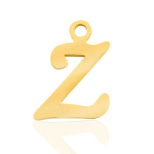 Anh&auml;nger aus Stainless Steel - Rostfreiem Stahl Initial Z Gold