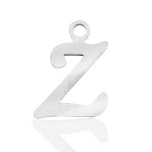 Anh&auml;nger aus Stainless Steel - Rostfreiem Stahl Initial Z Silber
