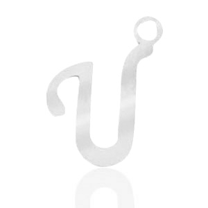 Anh&auml;nger aus Stainless Steel - Rostfreiem Stahl Initial U Silber