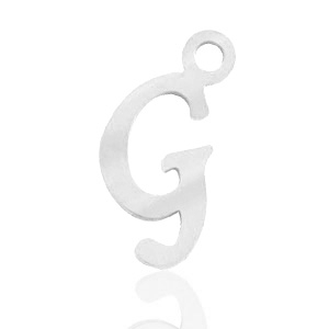Anh&auml;nger aus Stainless Steel - Rostfreiem Stahl Initial G Silber
