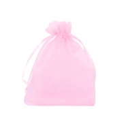 Organza Schmuck Beutel 7x9cm Pink rose