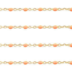 Zubeh&ouml;r aus Stainless Steel - Rostfreiem Stahl Gliederkette 1mm Orange-gold