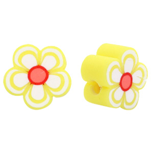 Perlen Polymer Blume Yellow