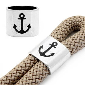 Schieber Metall DQ "ANCHOR" Antik silber (Nickelfrei)