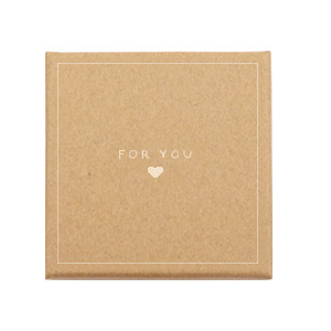 (Geschenk-)Box f&uuml;r Schmuck 'for you &hearts;' Brown