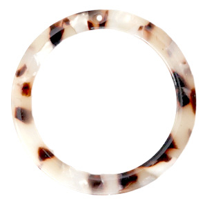 Anh&auml;nger aus Resin rund 35mm Mixed beige brown