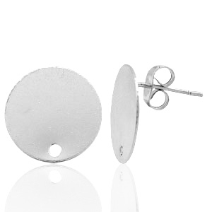 Zubeh&ouml;r Metall TQ Ohrstecker 15mm mit &Ouml;se Antik silber