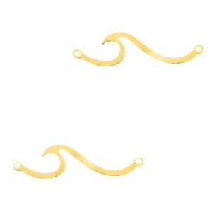 Anh&auml;nger aus Stainless Steel - Rostfreiem Stahl Zwischenst&uuml;ck Welle Gold