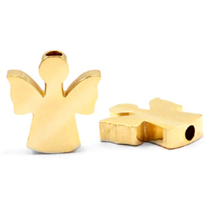 Perlen aus Stainless Steel - Rostfreiem Stahl Engel Gold