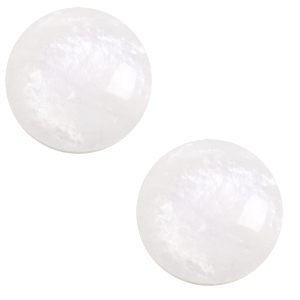 12 mm classic Polaris Elements Cabochon pearl shine Bianco white