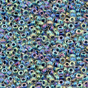 Miyuki 11/0 Rocailles Noir lined crystal ab 11-283