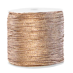 Metallic Band Macram&eacute; 0.5mm Ivory cream taupe