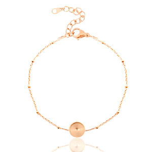 Polaris Steel Armband aus Rostfreiem Stahl mit Fassung f&uuml;r 7mm Cabochon / Swarovski SS34 Ball Rosegold