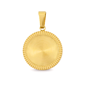 Polaris Steel Anh&auml;nger aus Rostfreiem Stahl mit Fassung f&uuml;r 12mm Cabochon Gold