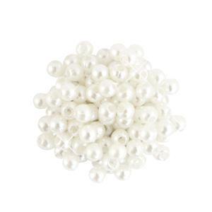 Perlen Ornament Cluster White