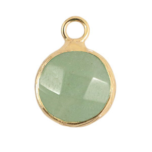 Anh&auml;nger Naturstein 16mm Light green-gold