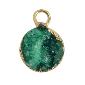 Anh&auml;nger Naturstein 10mm Eden green-gold