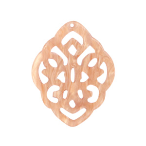 Anh&auml;nger aus Resin Rhombus Barock Peach pink