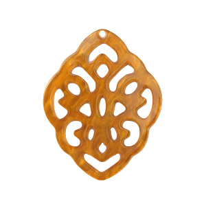 Anh&auml;nger aus Resin Rhombus Barock Golden brown