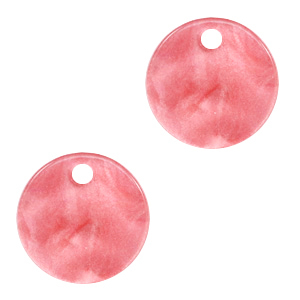 Anh&auml;nger aus Resin rund 12mm Fruit dove pink